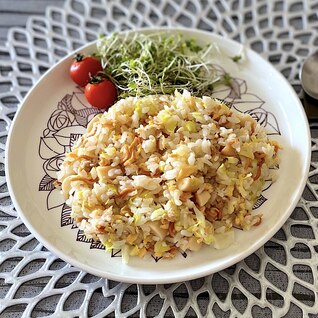 あるもんで！春キャベツとベビースターの炒飯